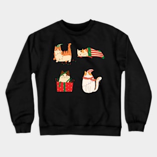 Cute Christmas Cats Crewneck Sweatshirt